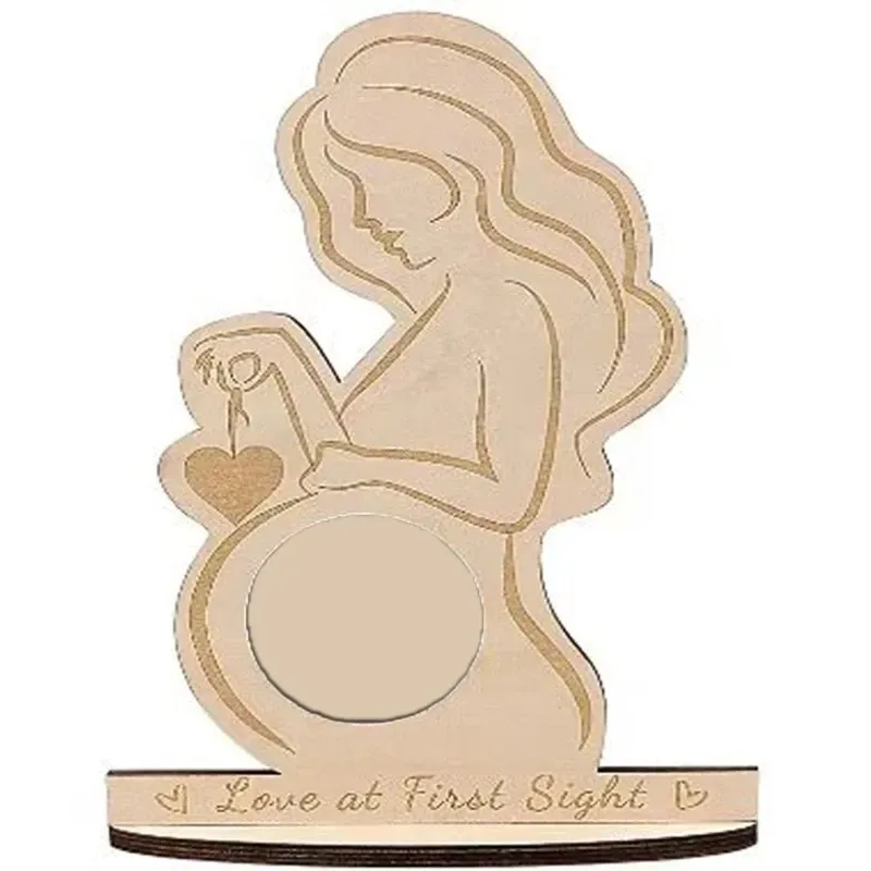 Custom-Maternity Party Wooden Photo Frame - Capture the joy of first-time motherhood - Unique decoration-Thyye