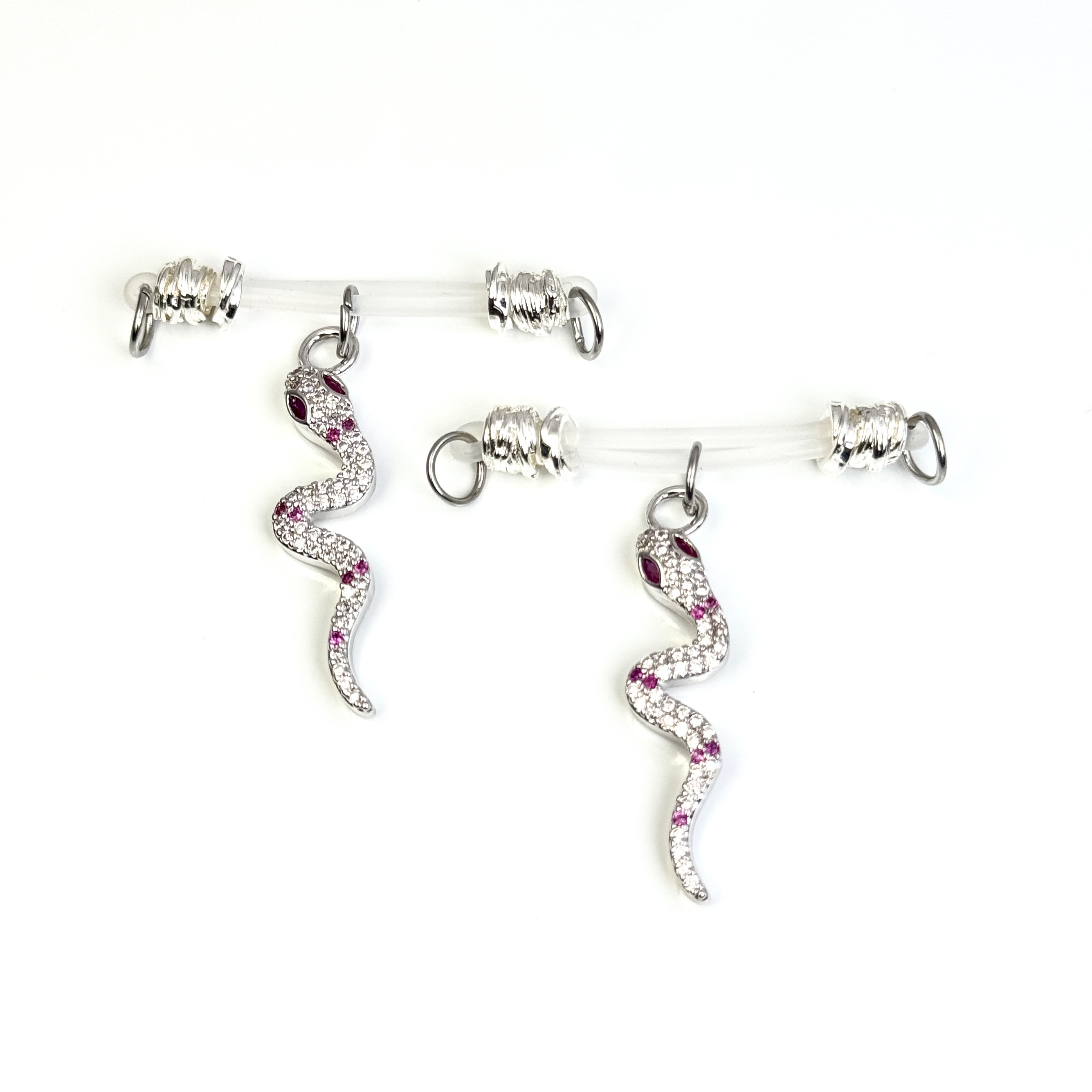 Serpent Crystal Charm Clip