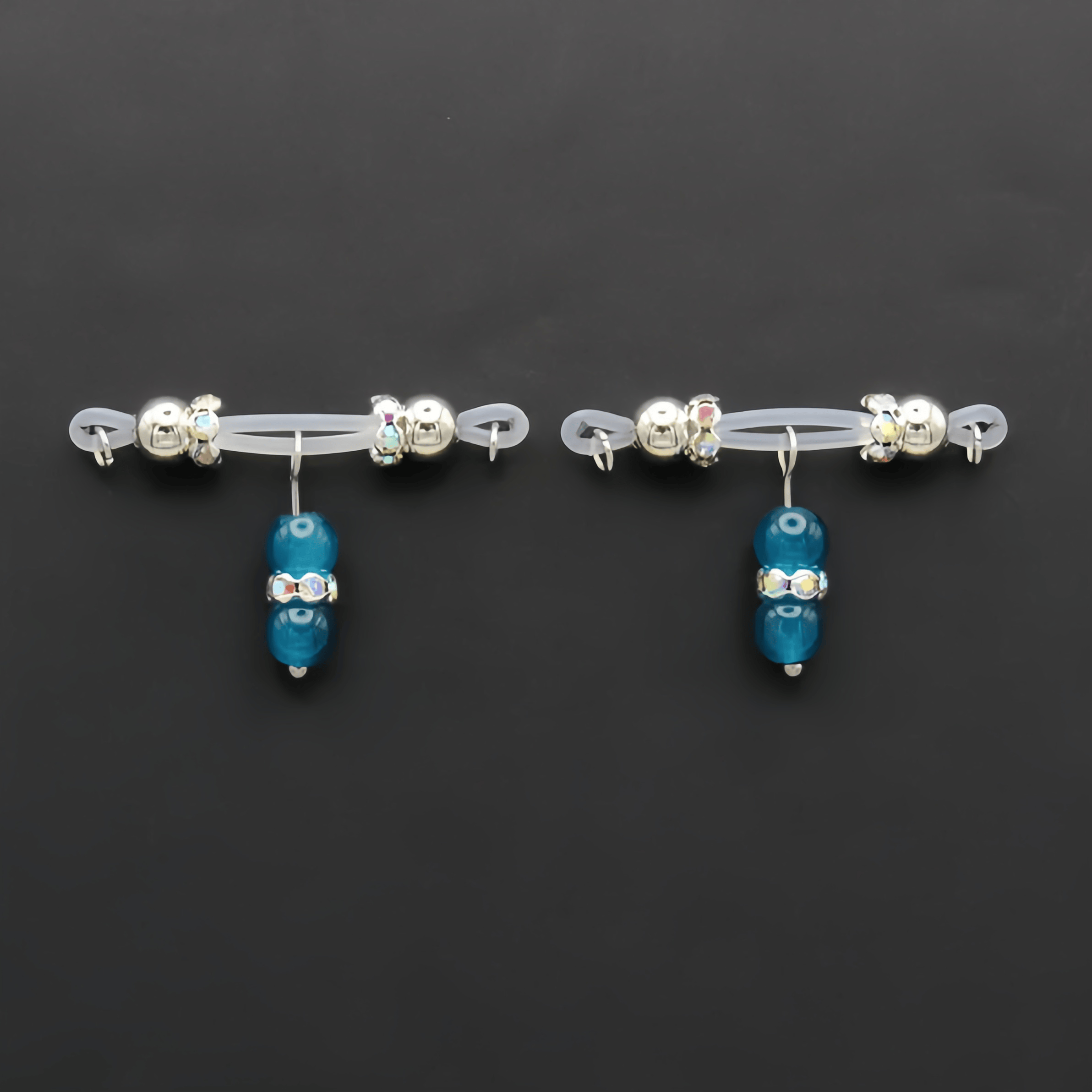  Colorful Barbell Charm  Nipple Rings