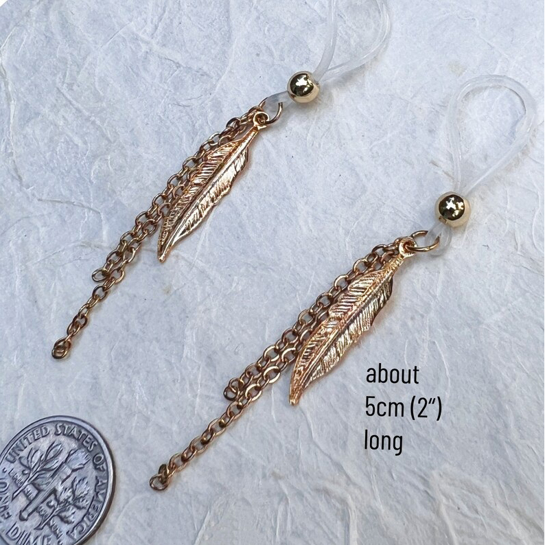 Feather Dangle Nipple Ring