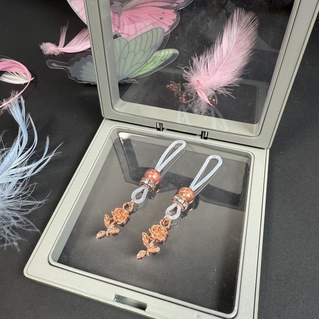Sand Gold Rose Adjustable Nipple Clamps