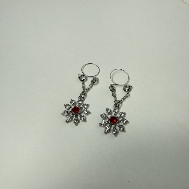 Adjustable Nipple Jewelry - Crystal Flower - 1