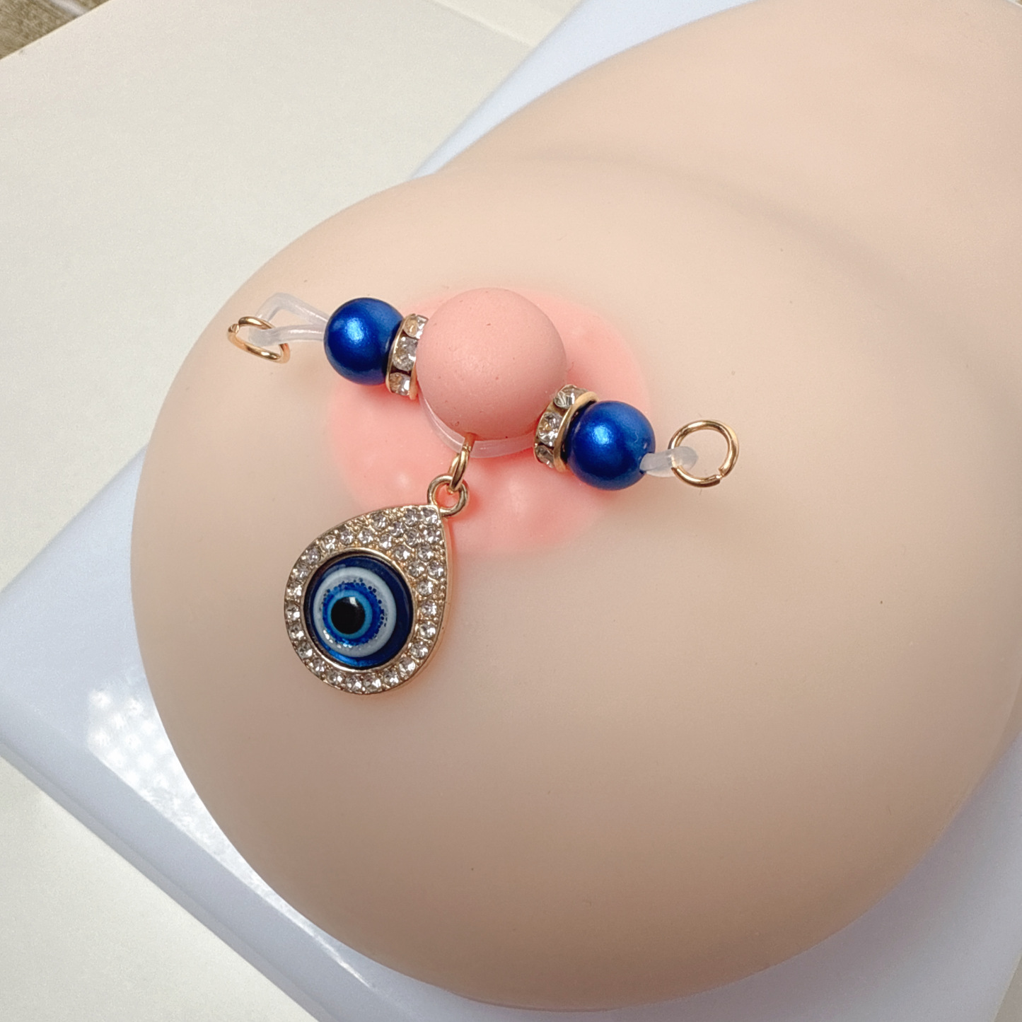 Piercing-free nipple jewelry - Ocean Heart