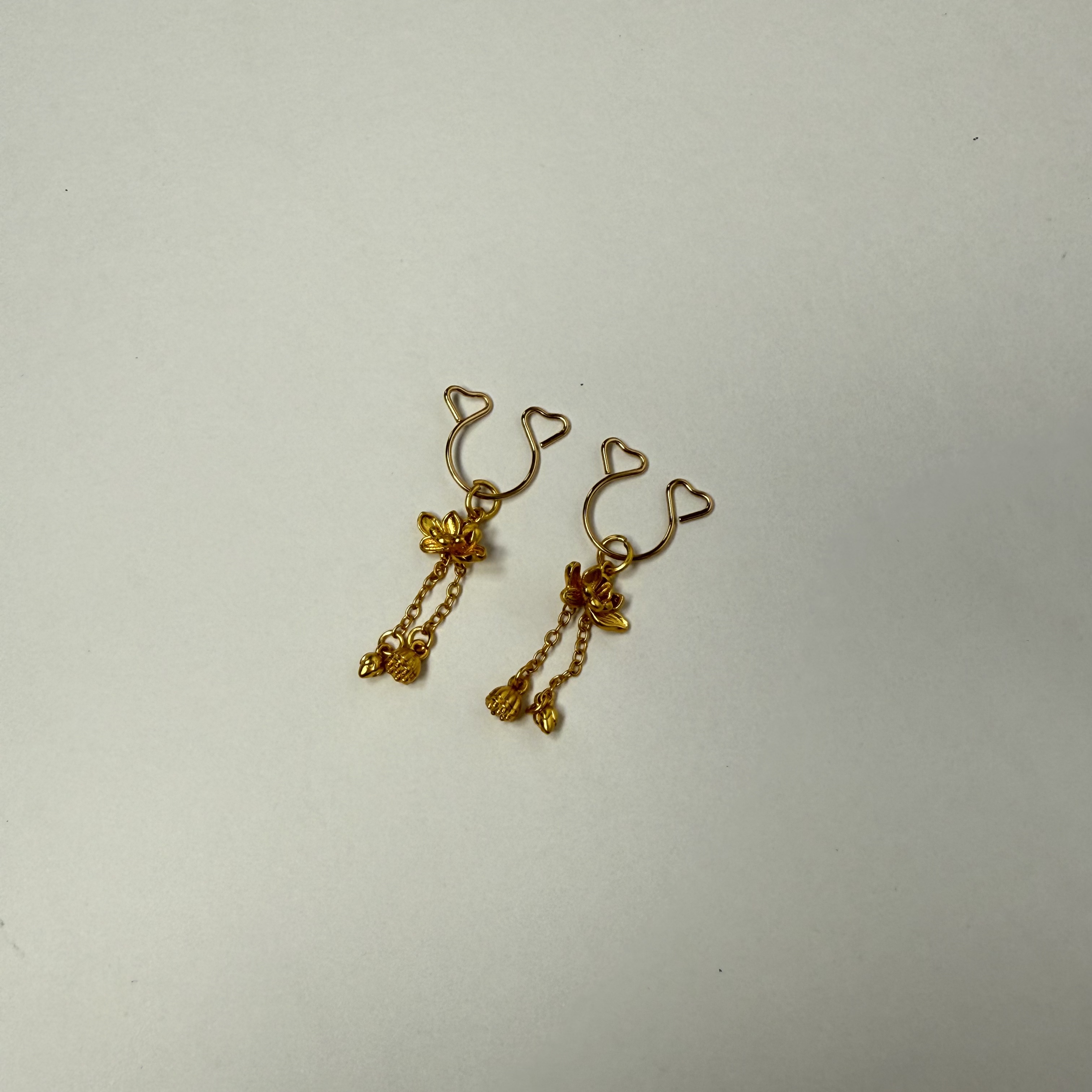 No-drill adjustable - K gold flower petals