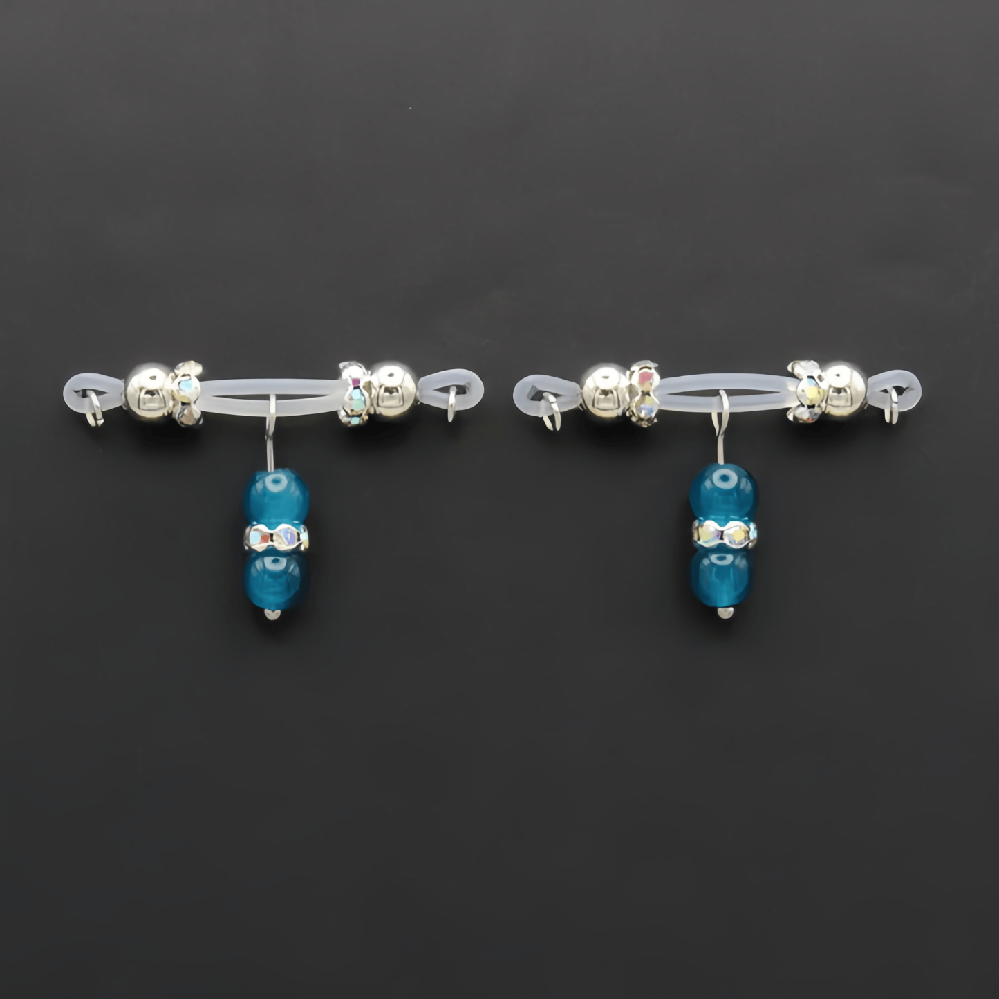  Colorful Barbell Charm  Nipple Rings