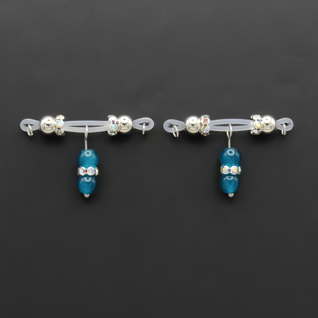  Colorful Barbell Charm  Nipple Rings