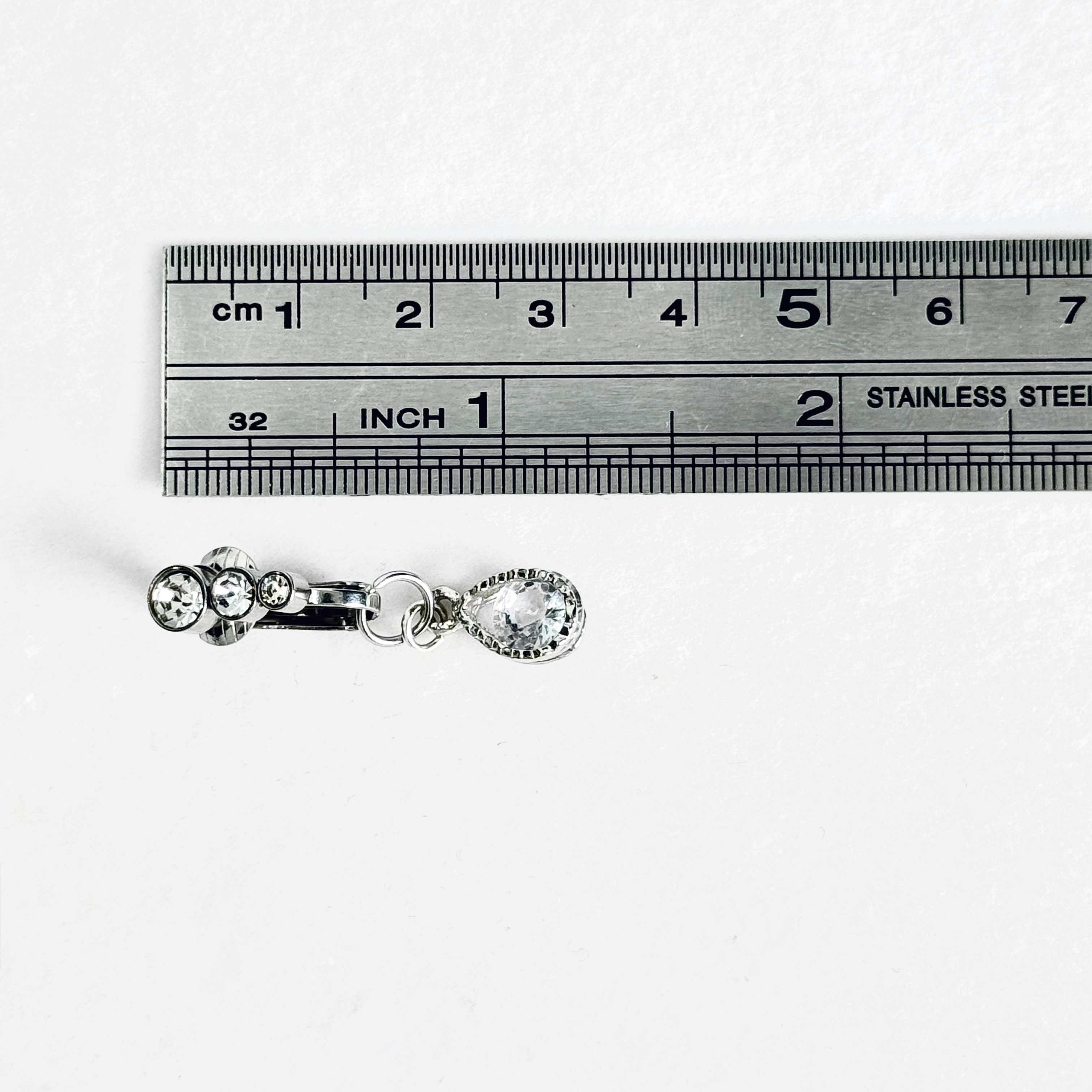 Crystal Teardrop Faux Belly Ring