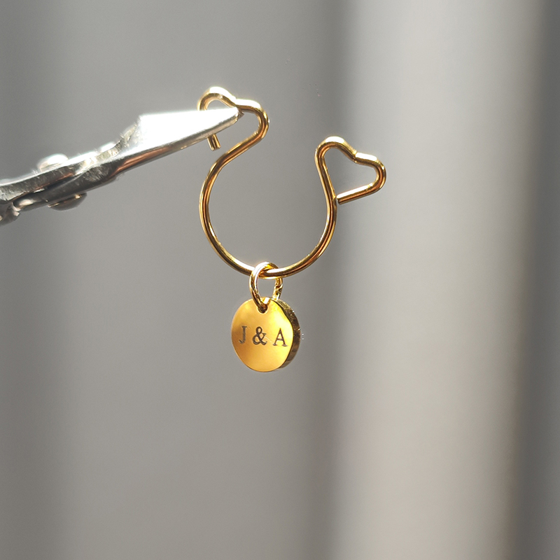 🔠Customized round letter nipple clamps-Thyye