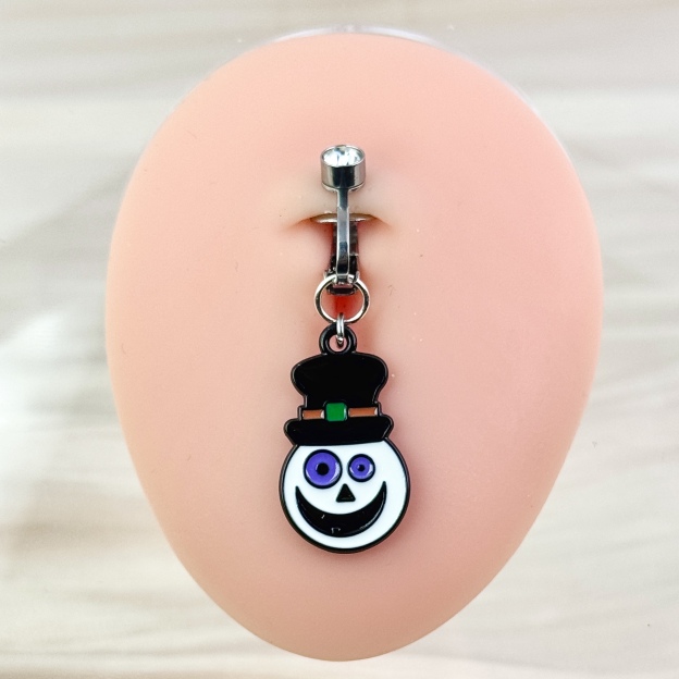 Halloween Skull Faux Belly Button Ring