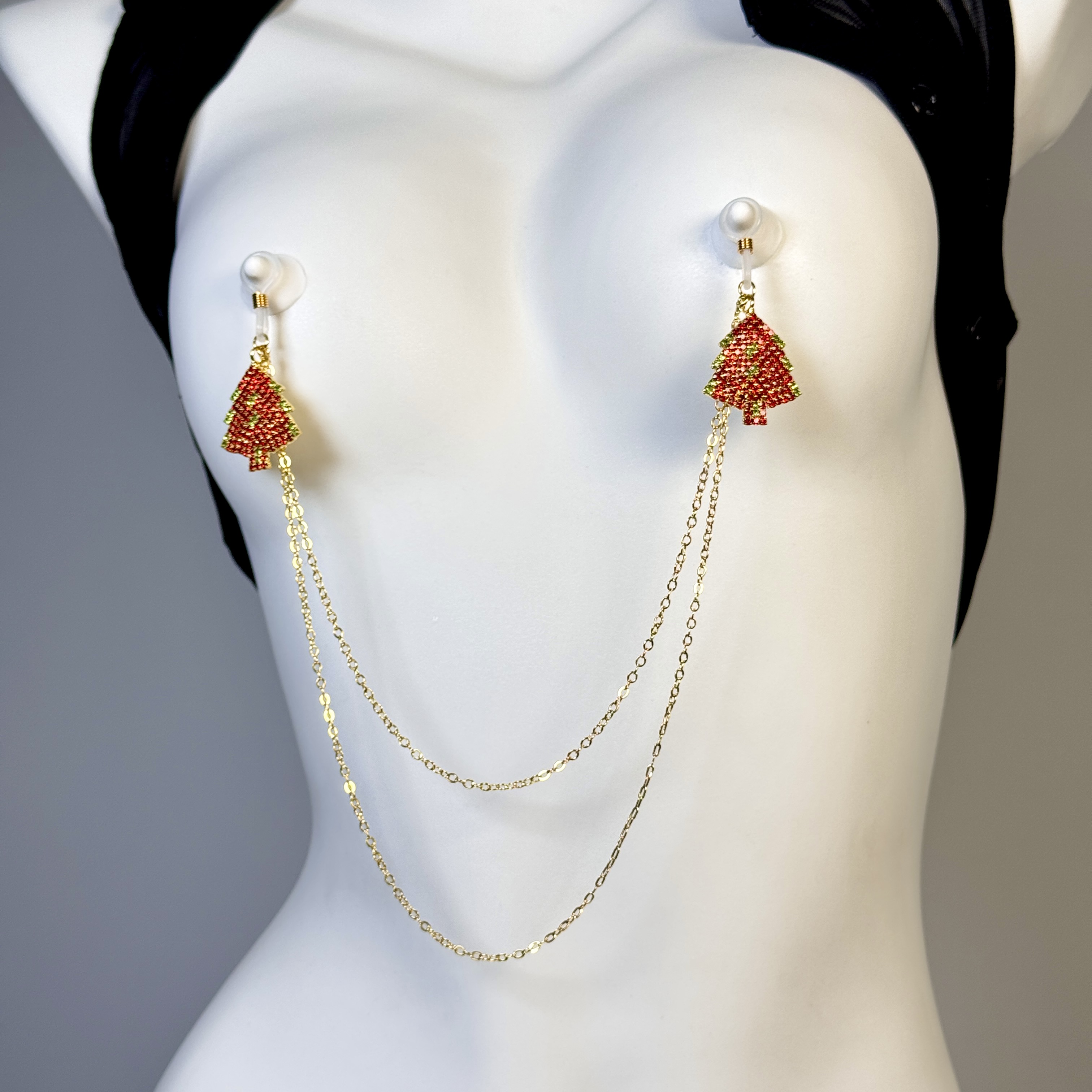 Christmas Tree Faux Nipple Chain