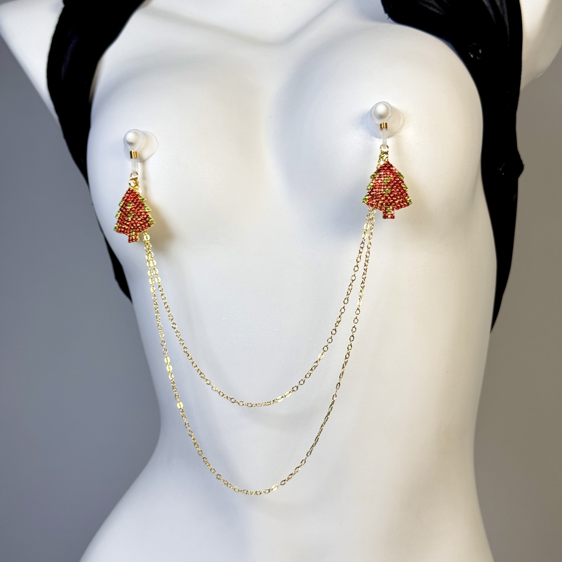 Christmas Tree Faux Nipple Chain