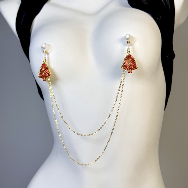 Christmas Tree Faux Nipple Chain