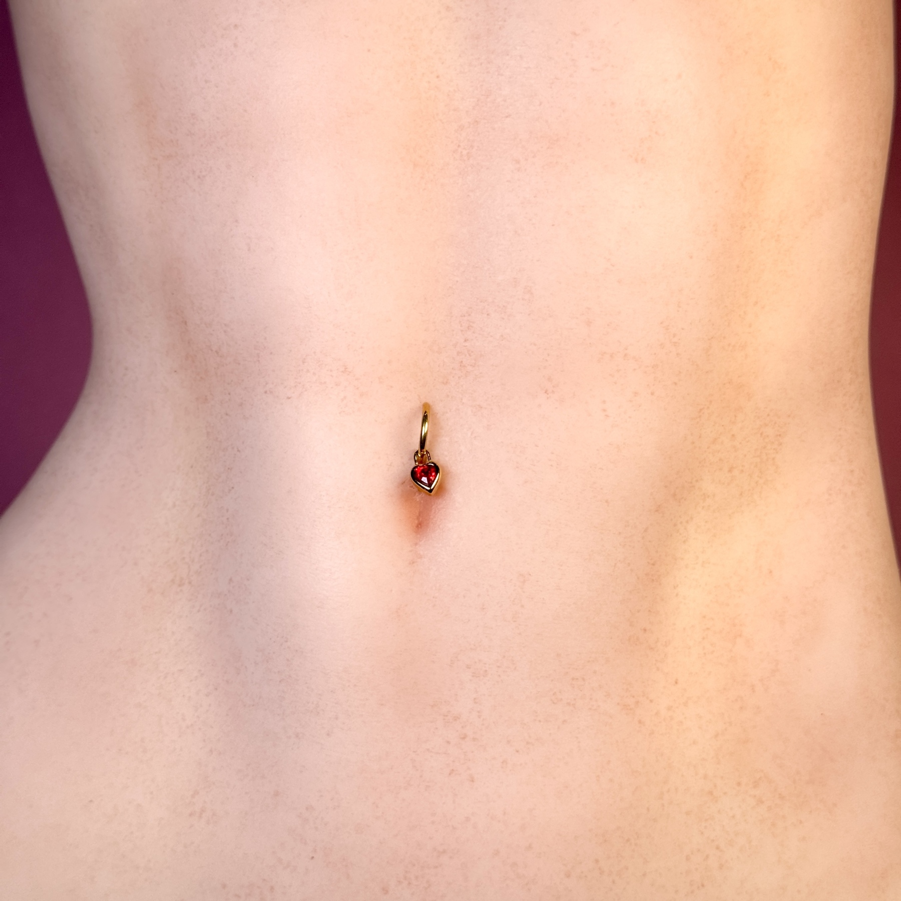 Luna Ruby Heart Navel Clip™