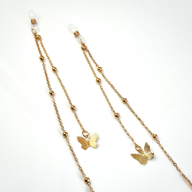 K-gold butterfly jewelry chain