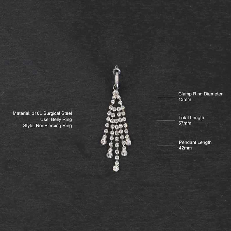 Tassel Dangle Fake Belly Ring 