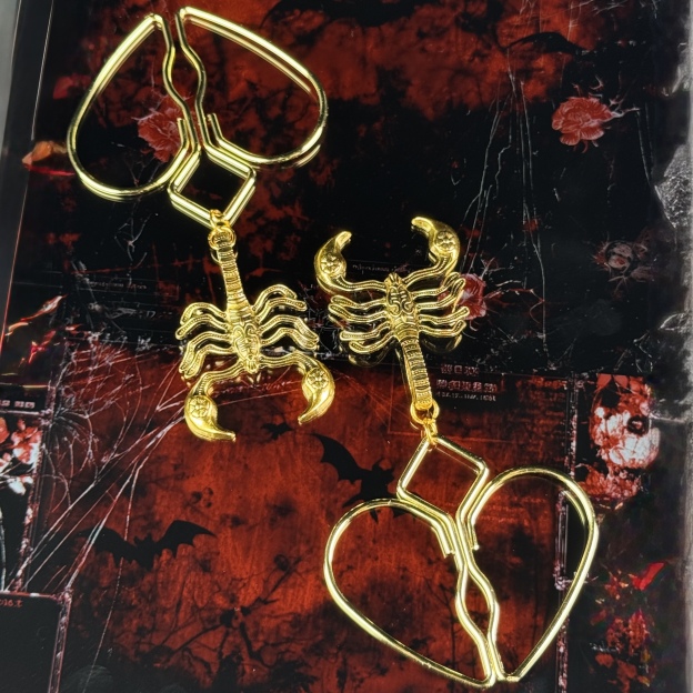 Dark Scorpion Wings Halloween Nipple Jewelry