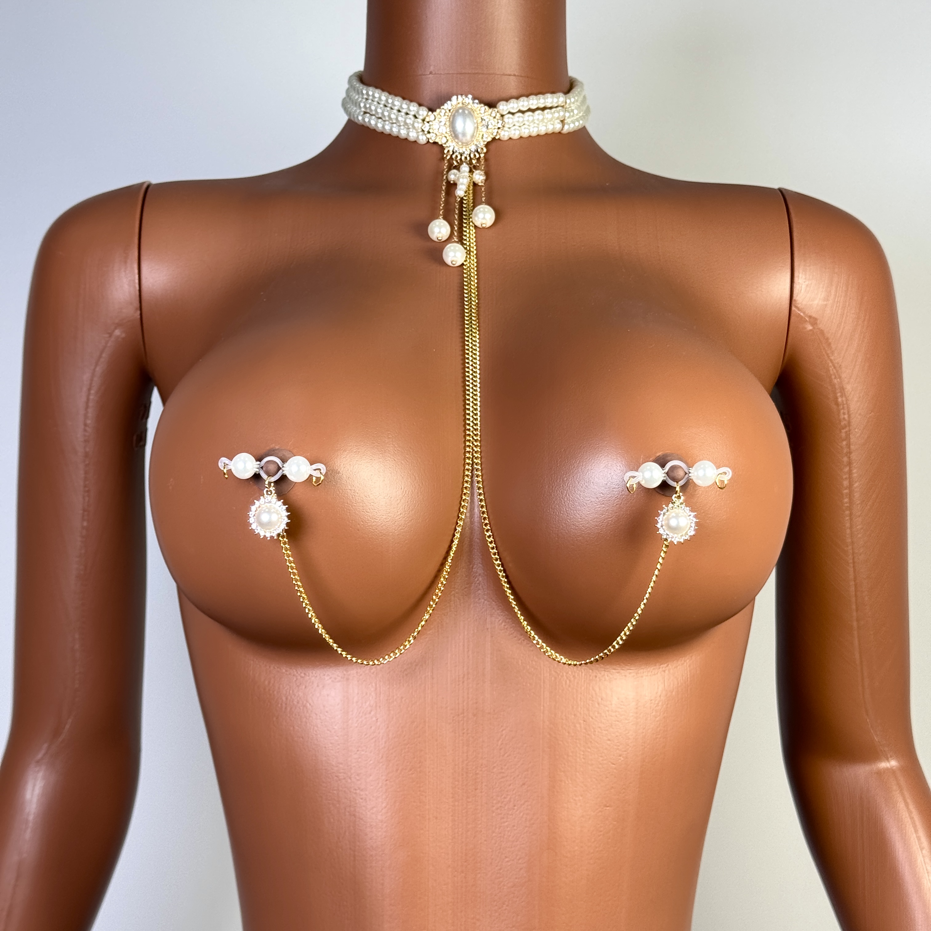 Golden Pearl Nipple Chain Jewelry