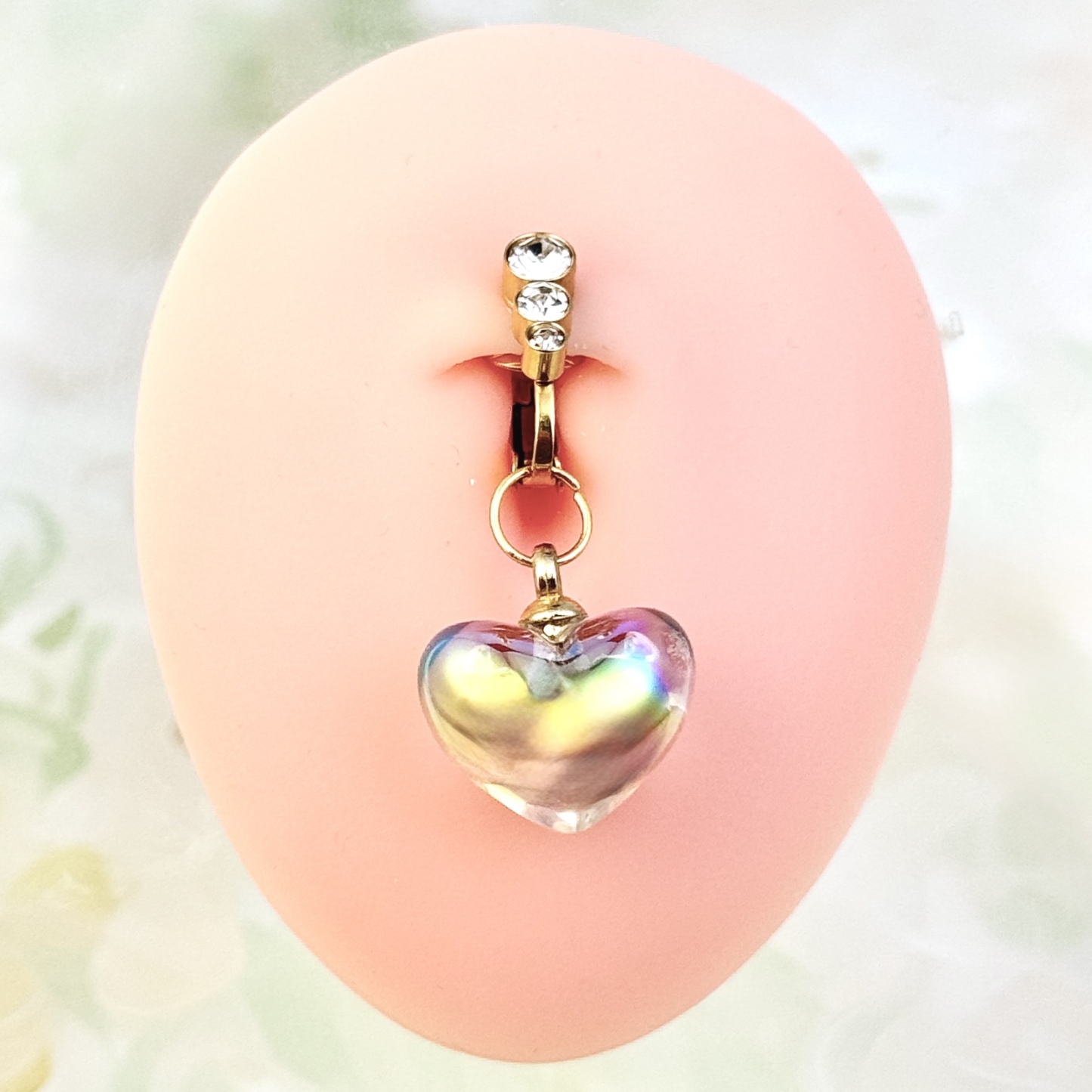 Black crystal navel jewelry