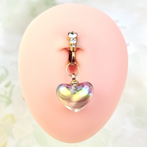 Black crystal navel jewelry