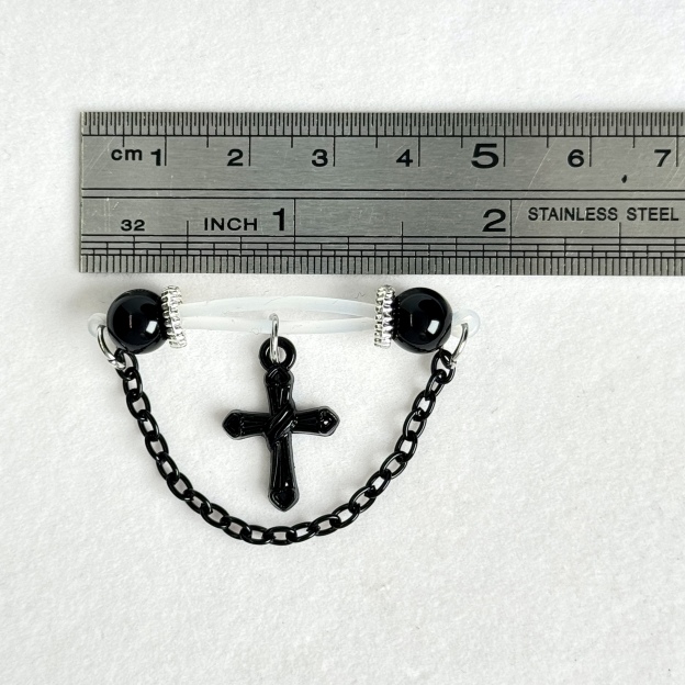 Dark Cross Gothic Non-Piercing Nipple Jewelry