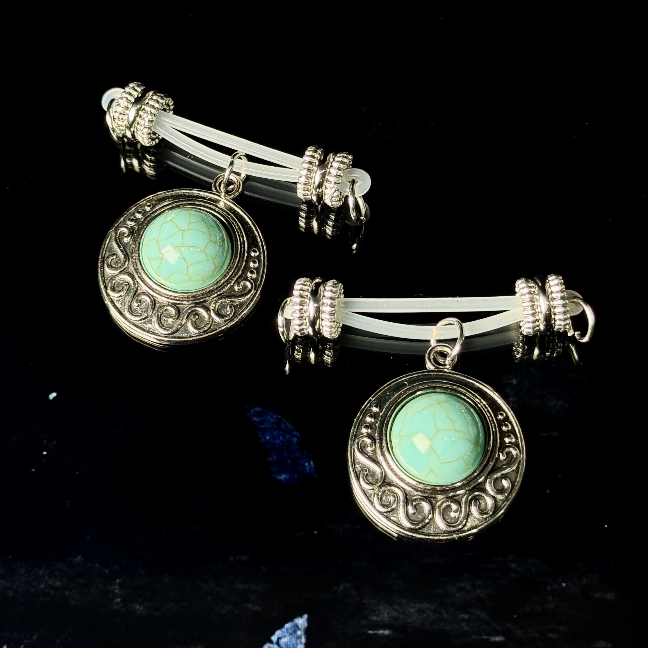 Mystic Turquoise Charm Nipple Clamp
