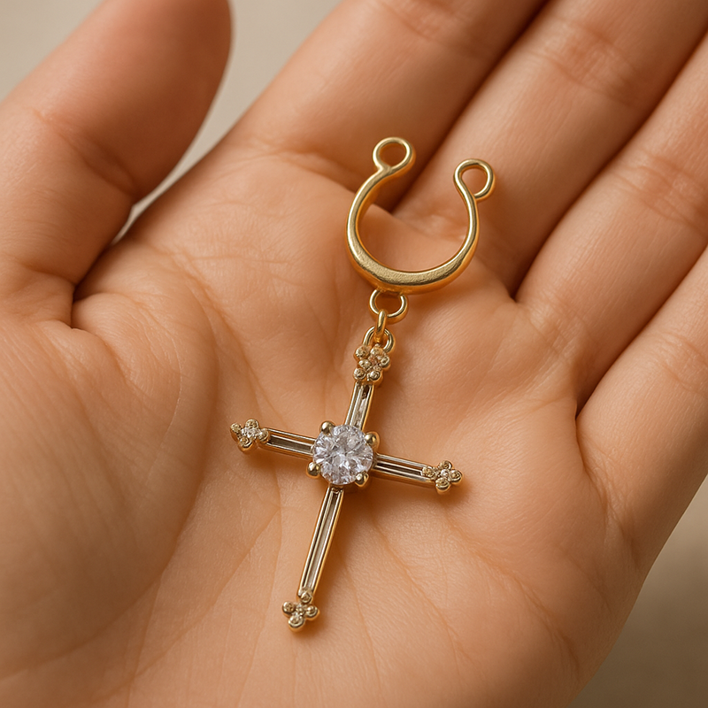 Gold cross nipple clamps-Thyye