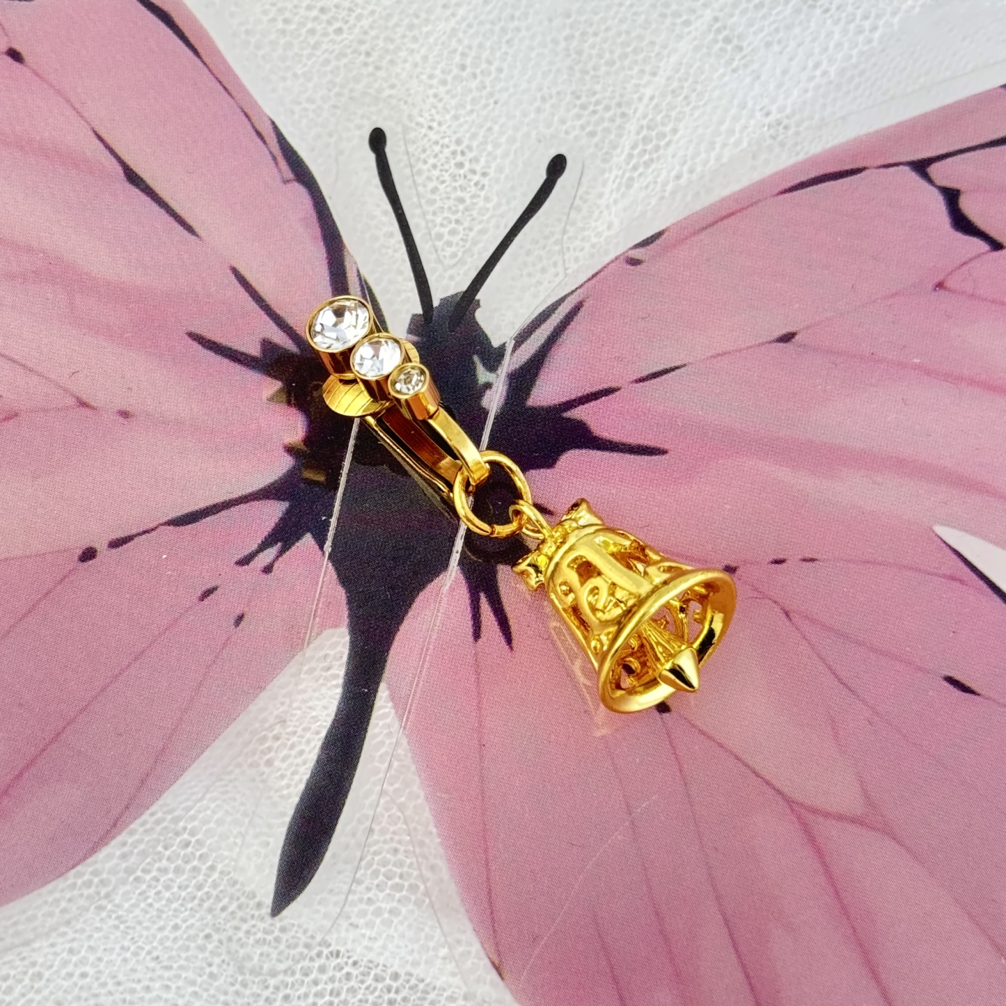 Golden Clock Navel Clip