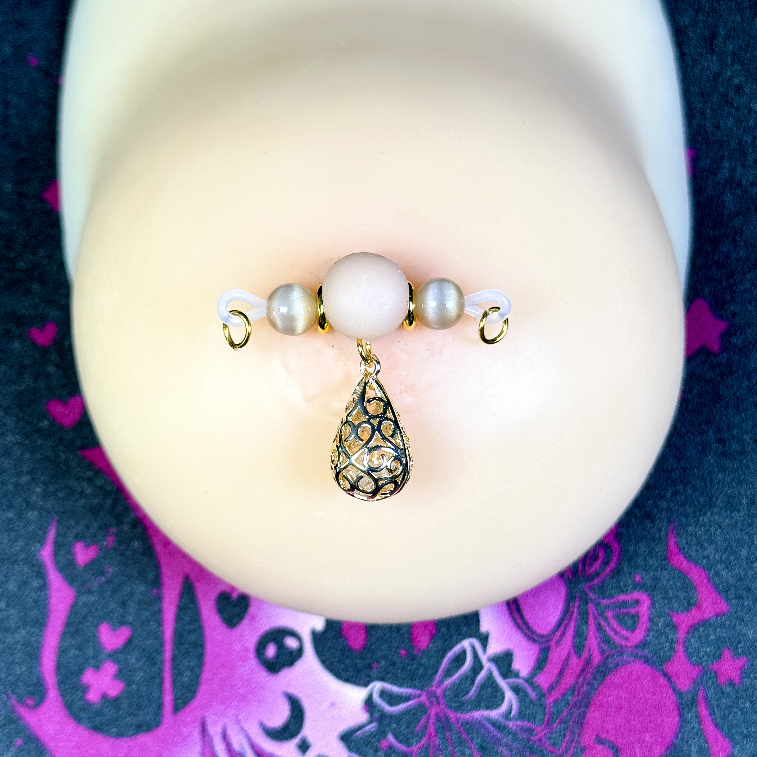 Pearl Teardrop Nipple Chain