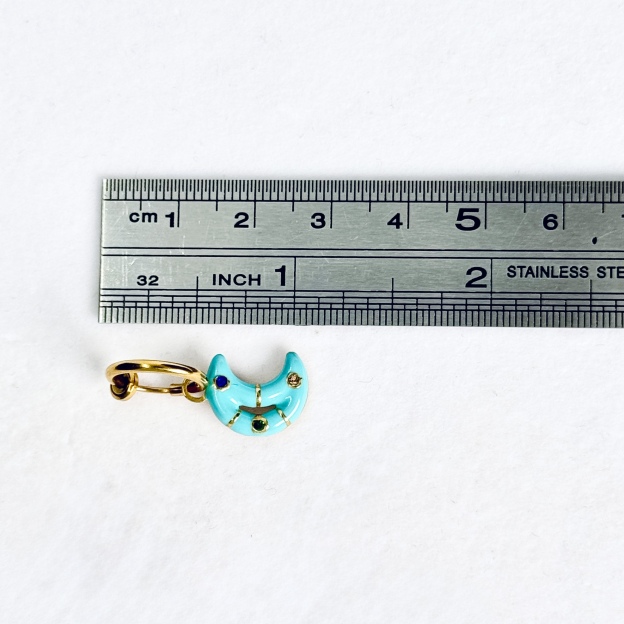 Blue Moon Charm Faux Belly Ring