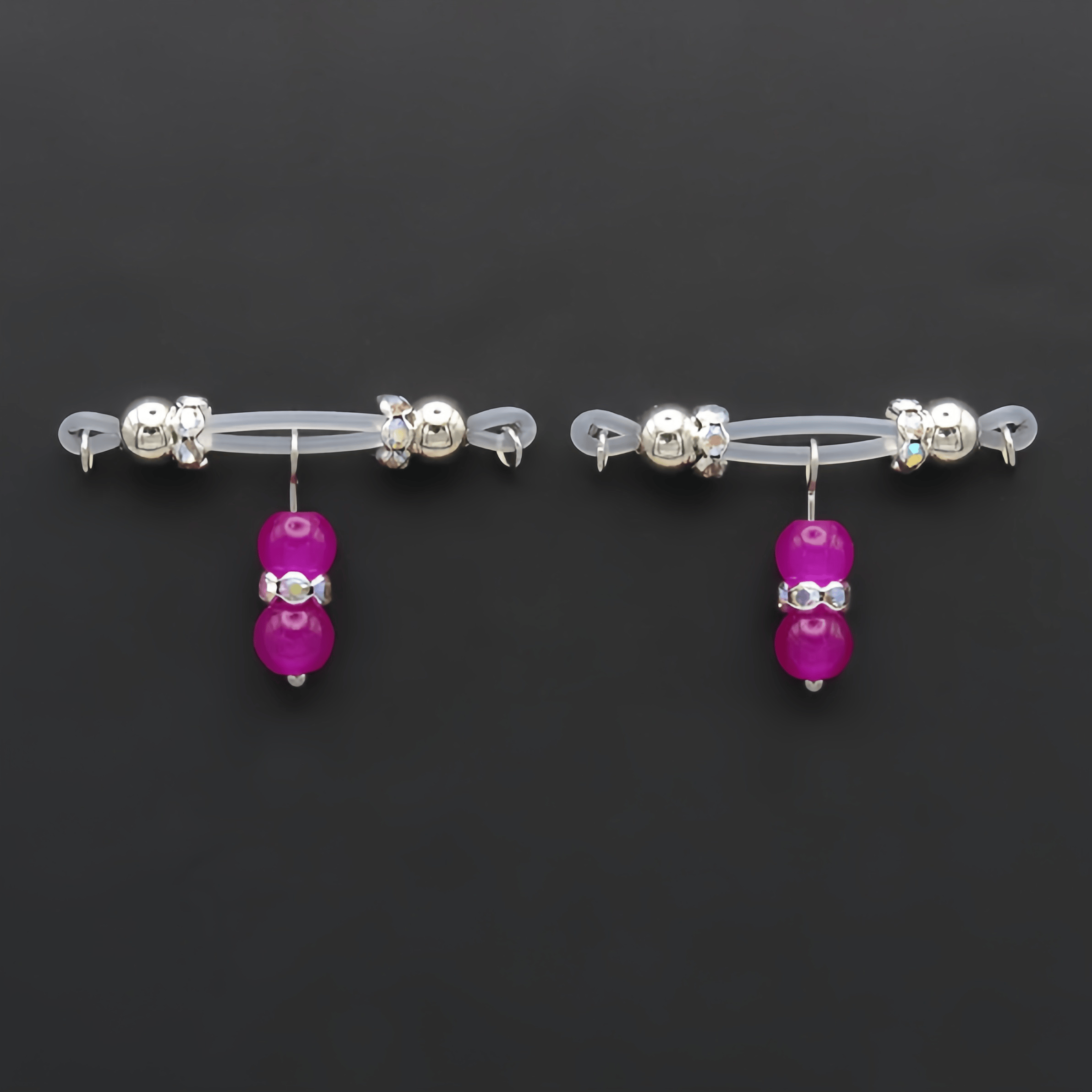  Colorful Barbell Charm  Nipple Rings