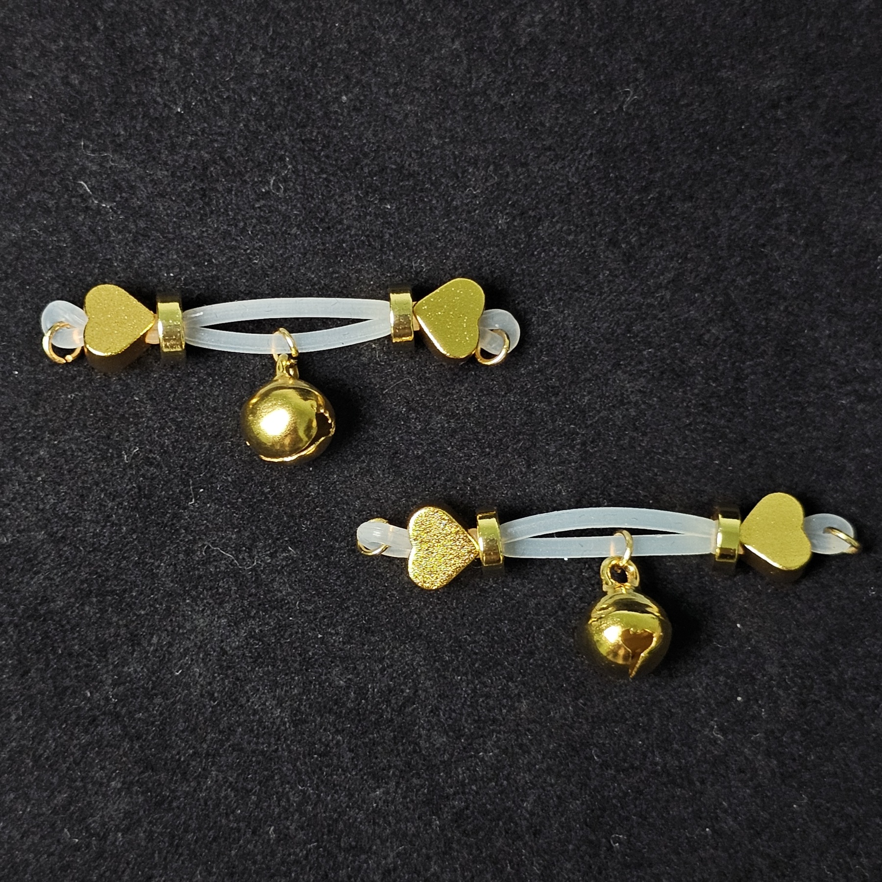 24k gold nipple clamp bell style