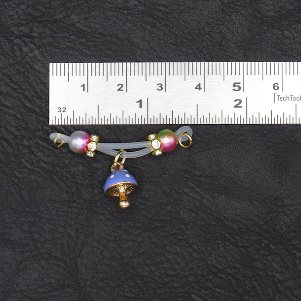  Mushroom Charms Nipple Piercings