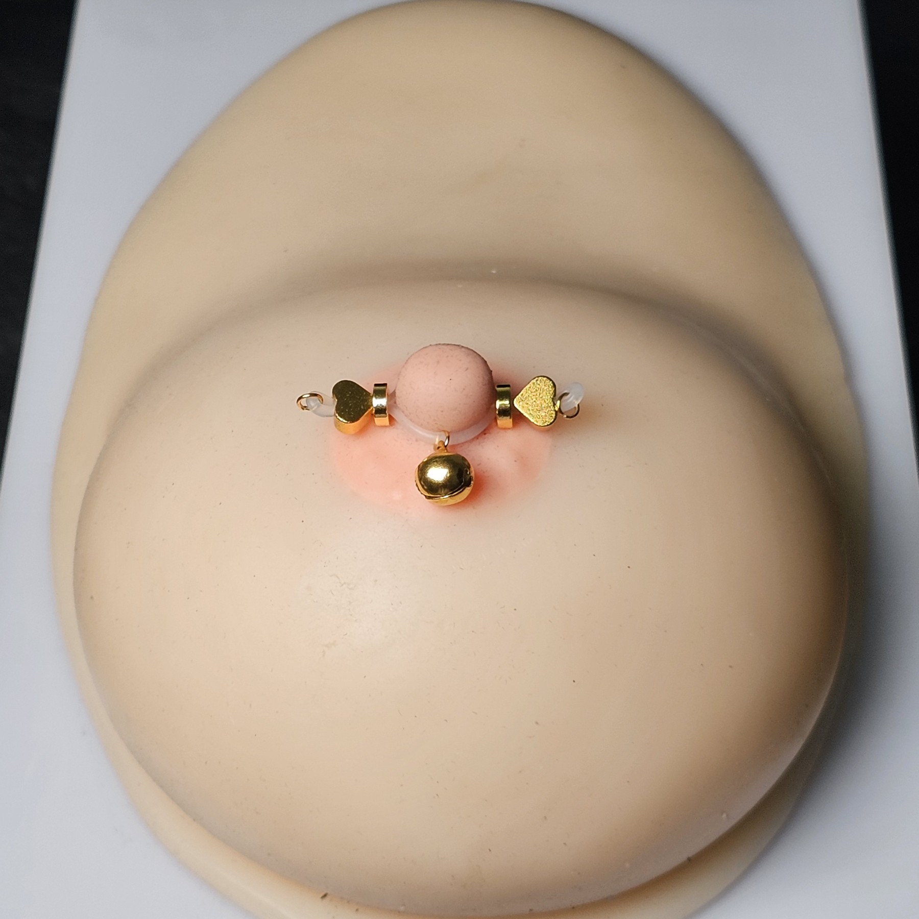 24k gold nipple clamp bell style