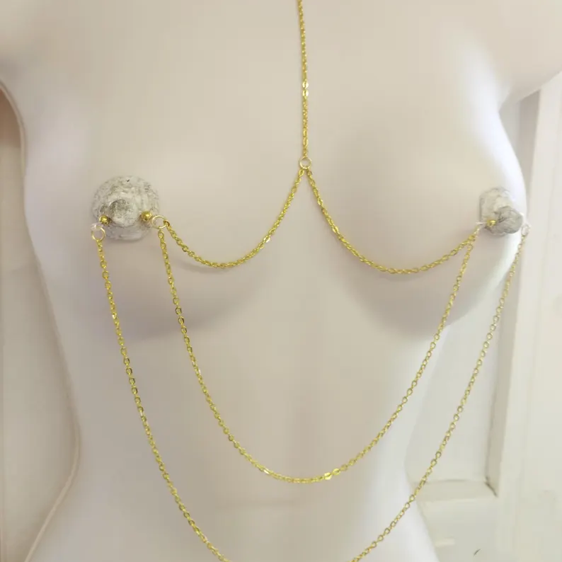 Non-Pierced Chain Bralette