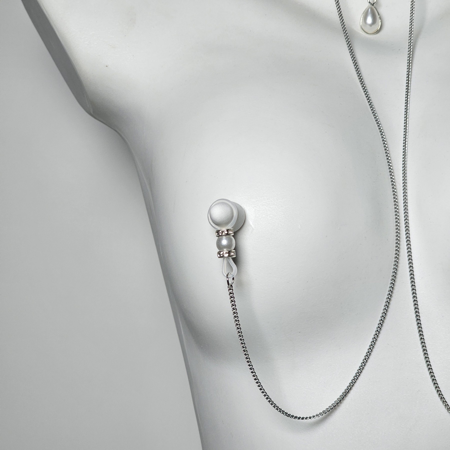 Pearl Nipple Clamp Necklace