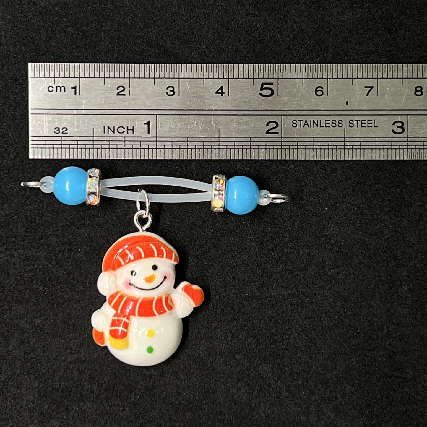 Frost Blue Pearl Snowman Clamps