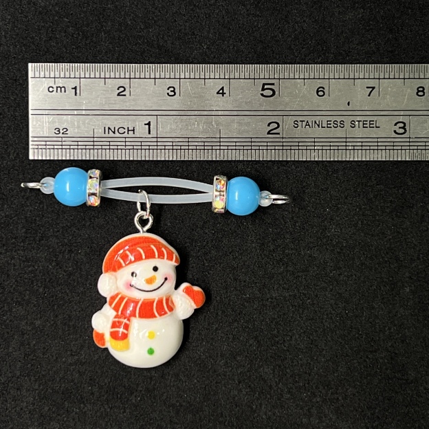 Frost Blue Pearl Snowman Clamps
