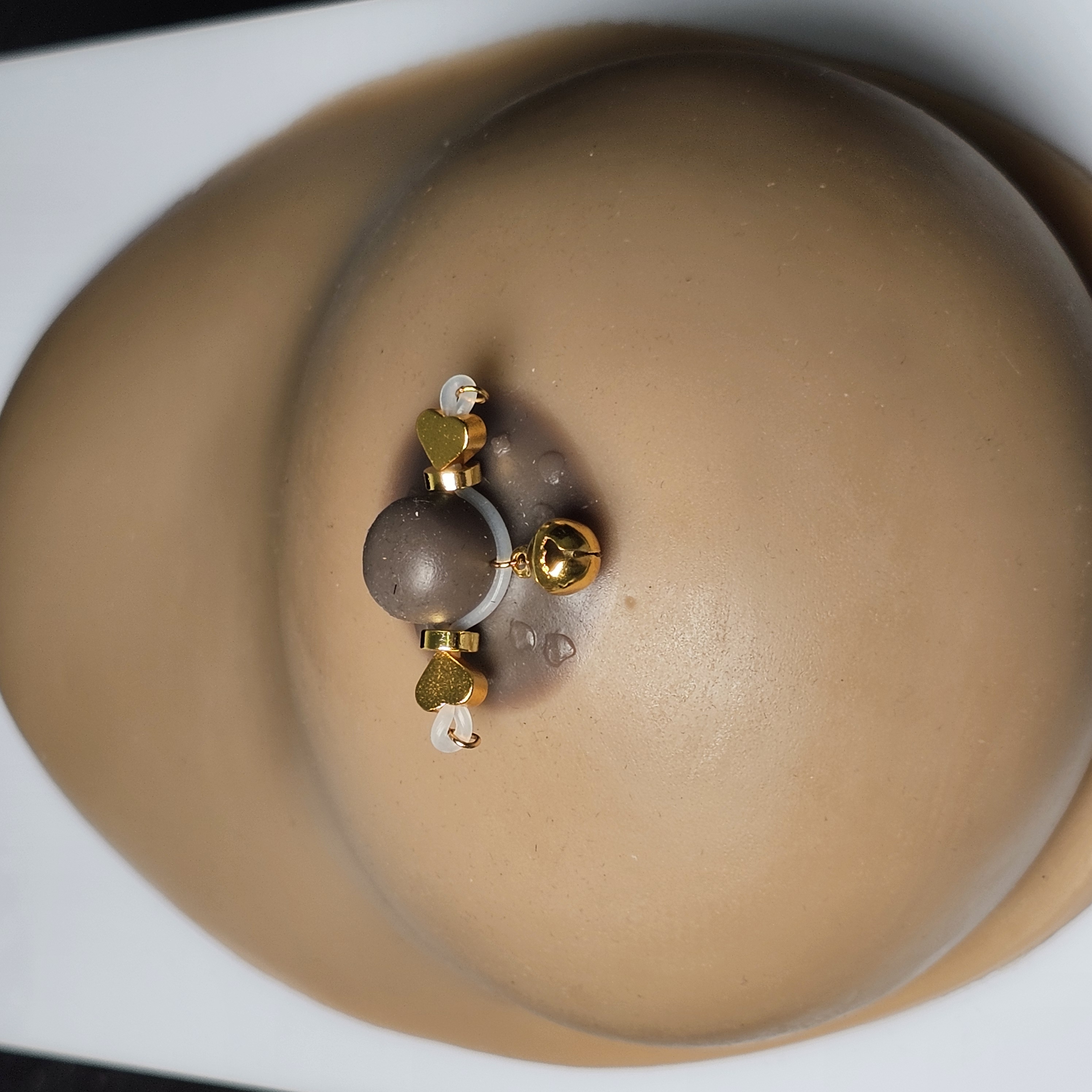 24k gold nipple clamp bell style