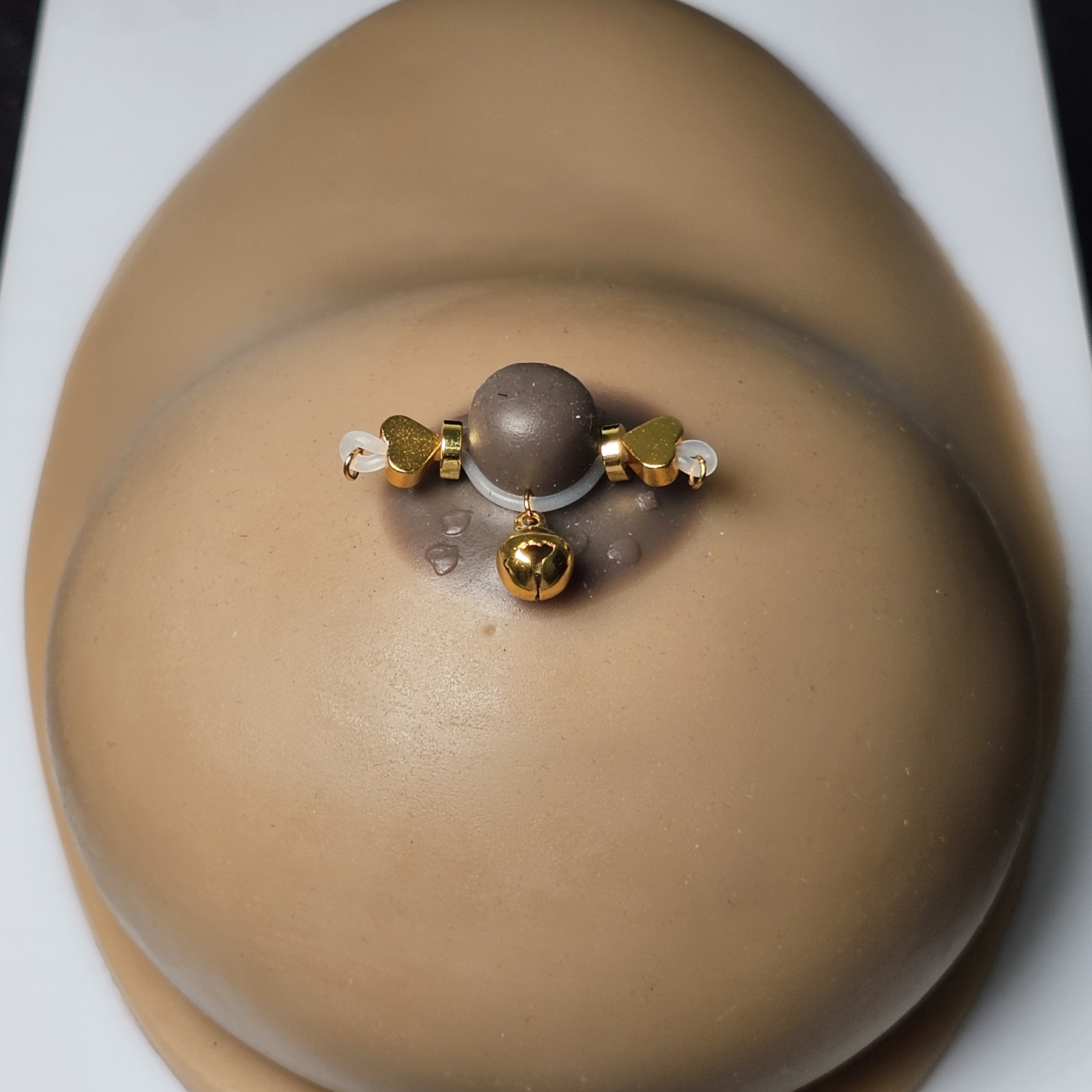 24k gold nipple clamp bell style