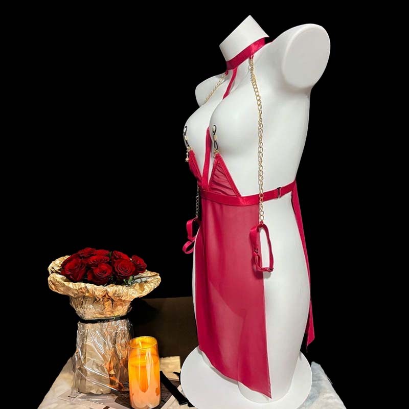 Nipple clamp mesh skirt set