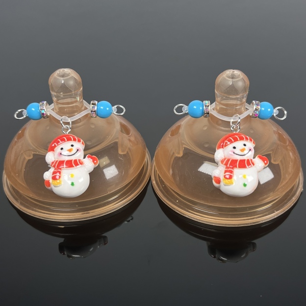 Frost Blue Pearl Snowman Clamps