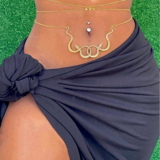 Serpent Embrace Waist Chain