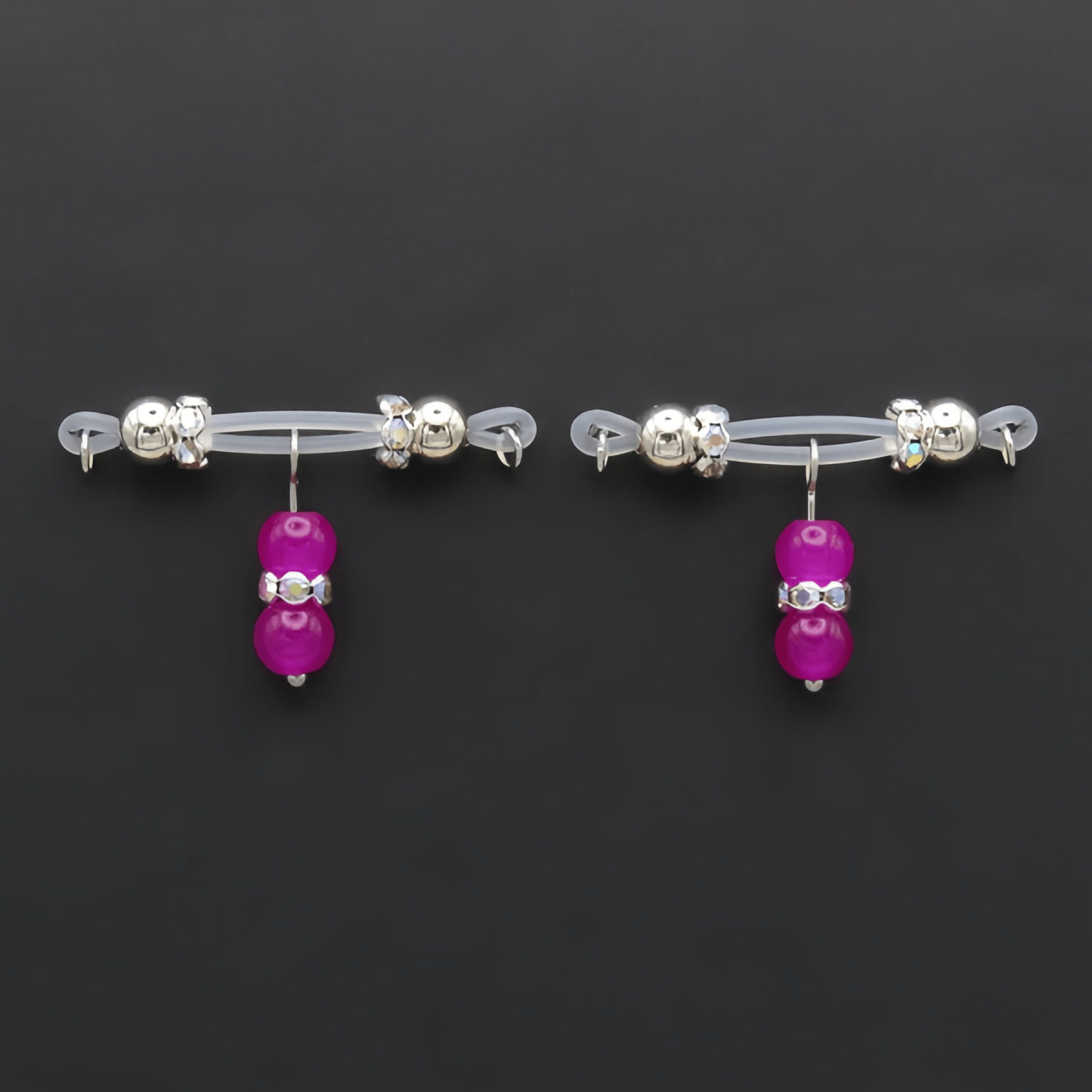  Colorful Barbell Charm  Nipple Rings