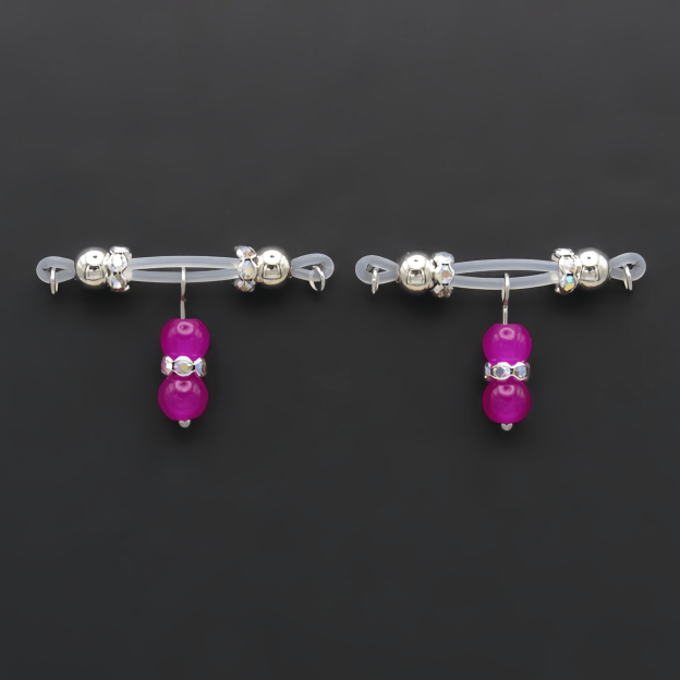  Colorful Barbell Charm  Nipple Rings