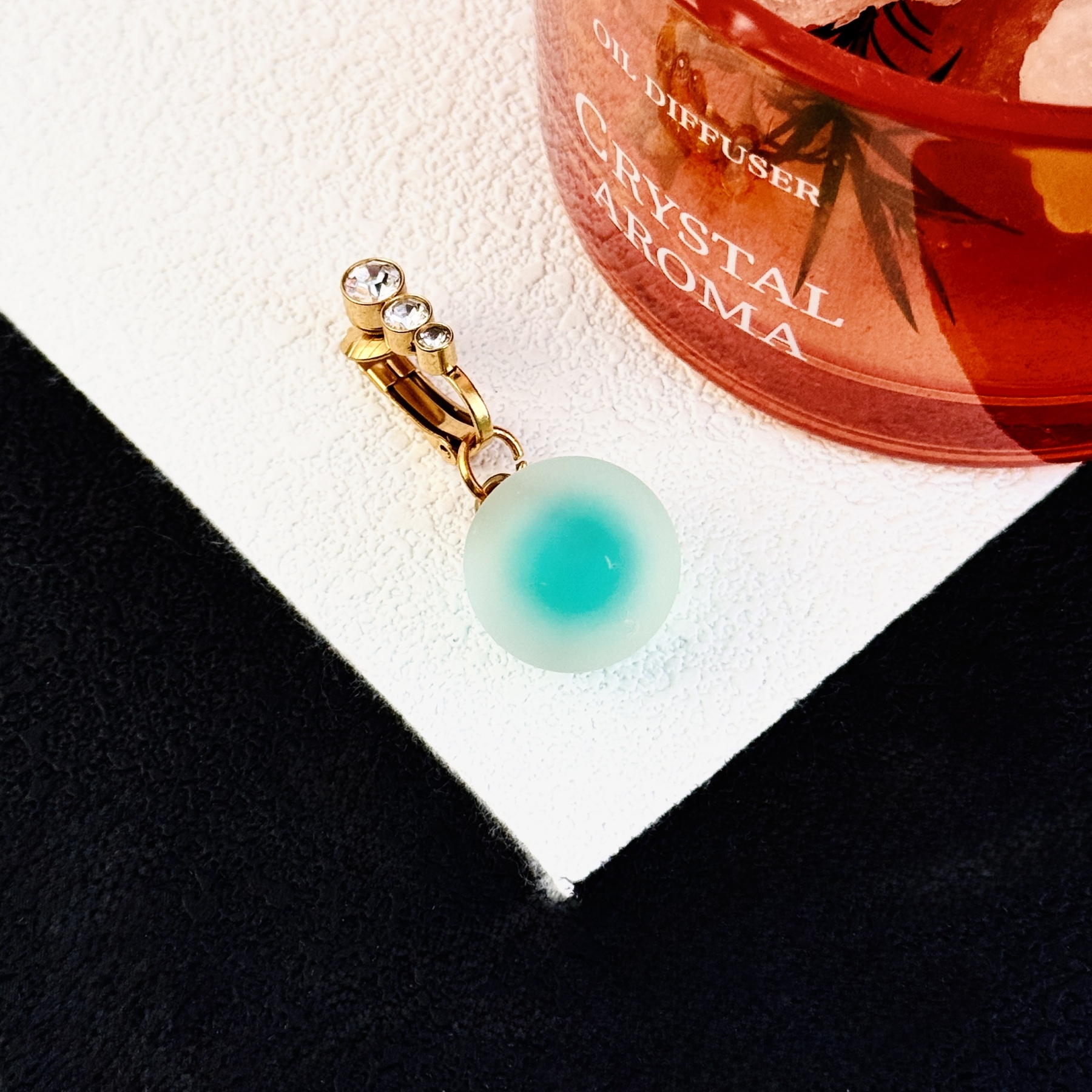 Non-piercing crystal ball navel jewelry