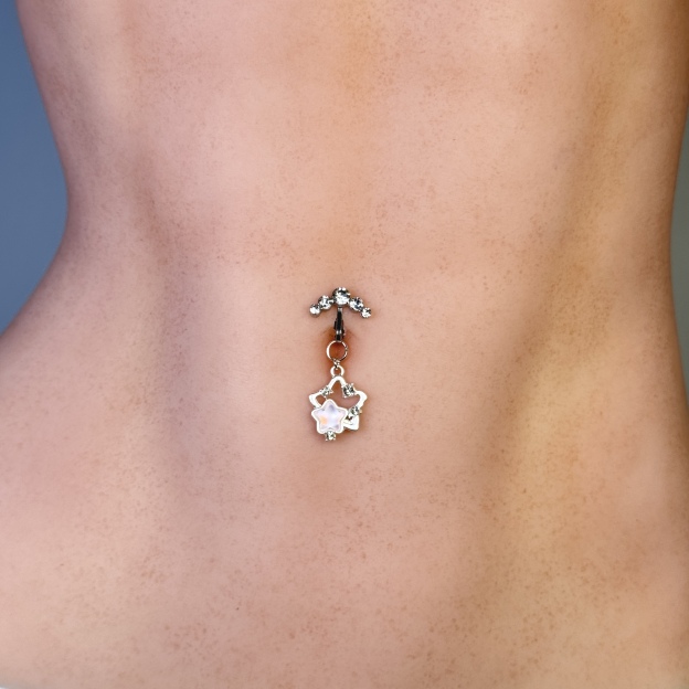 Fairy Star Crystal Non-Piercing Navel Clip
