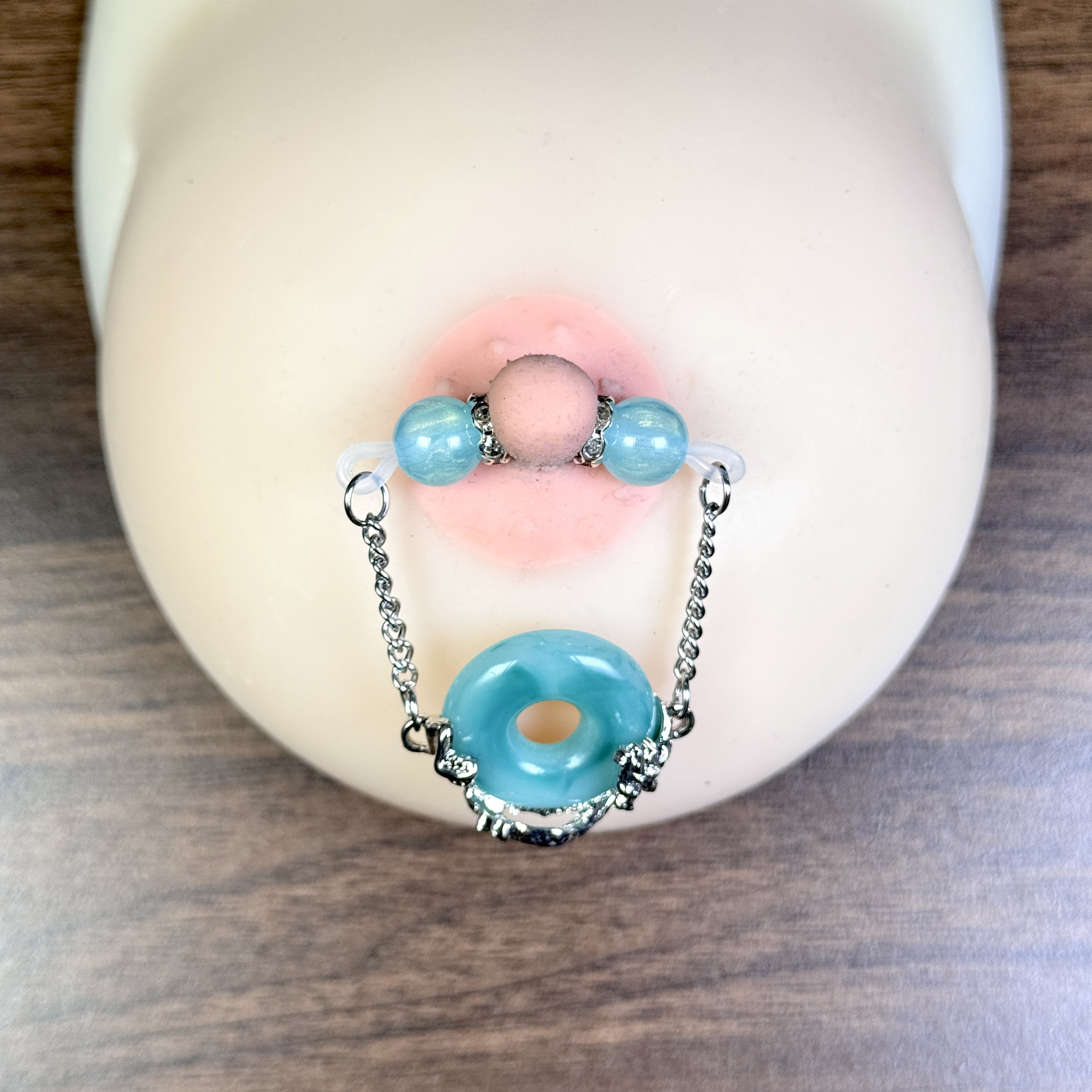 Aqua Moon Drop Nipple Clips