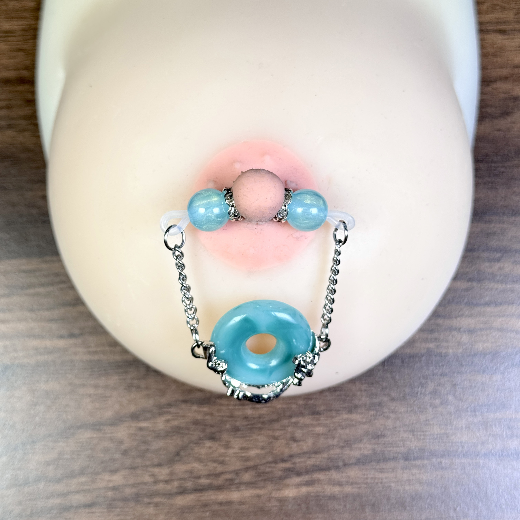 Aqua Moon Drop Nipple Clips