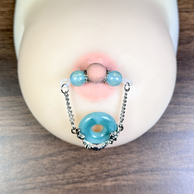 Aqua Moon Drop Nipple Clips