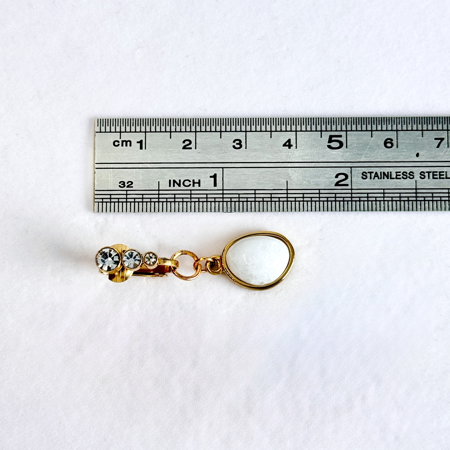 Moonstone Glow Faux Navel Ring